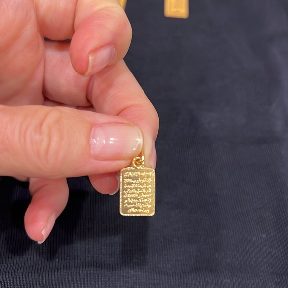 18 carats Gold Rectangular Pendant - Picture 4 of 8